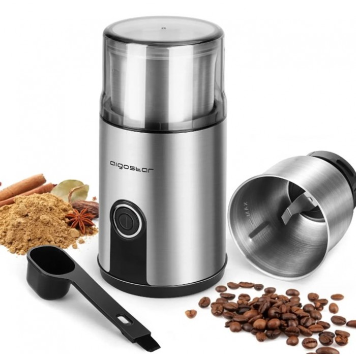 Ηλεκτρικός Μύλος Καφέ 200W Inox Coffee Grinder