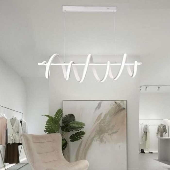 Μοντέρνο κρεμαστό φωτιστικό LED A68-B3C λευκό 60W σε σύγχρονο σαλόνι