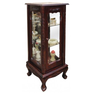 Επιδαπέδια Βιτρίνα Μικρή από Καρυδιά 36x36x96cm Galifas 793120