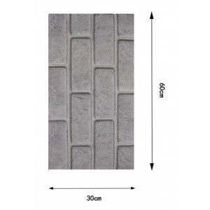 Αυτοκόλλητη Ταπετσαρία Τοίχου Γκρί 30x60cm Galifas 5252119