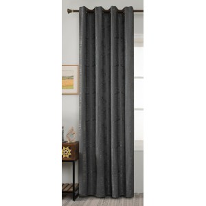 Κουρτίνα Έτοιμη με Kρίκο Brazil Γκρι 140x270cm ForHome 807960742
