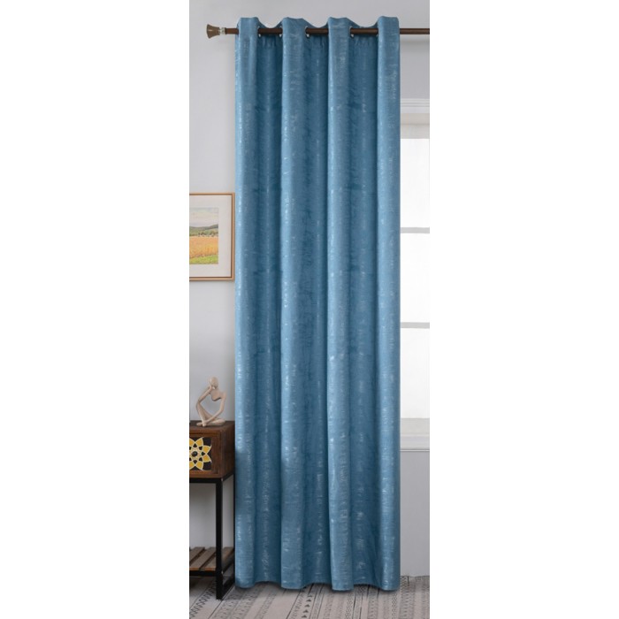 Κουρτίνα Έτοιμη με κρίκο Μπλε 140x260cm ForHome 807960441