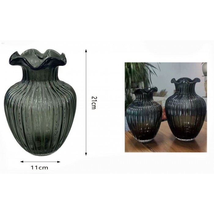 Διακοσμητικό Γυάλινο Βάζο 11x21cm Galifas 