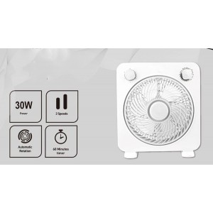 Επιτραπέζιος Ανεμιστήρας 30W Διαμέτρου 25cm Λευκός General Trade 7925904