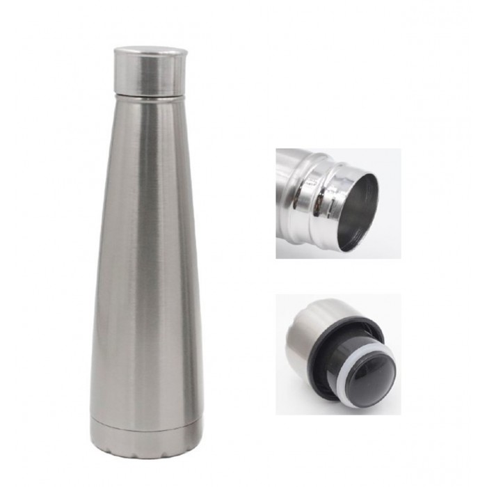Μπουκάλι Θερμός Ανοξείδωτο 500ml Ασημί 6.8x21cm Galifas 7986439