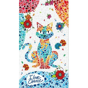 Πετσετα Θαλασσης Microfiber 90x160cm 255gr Γάτα ForHome 79314100