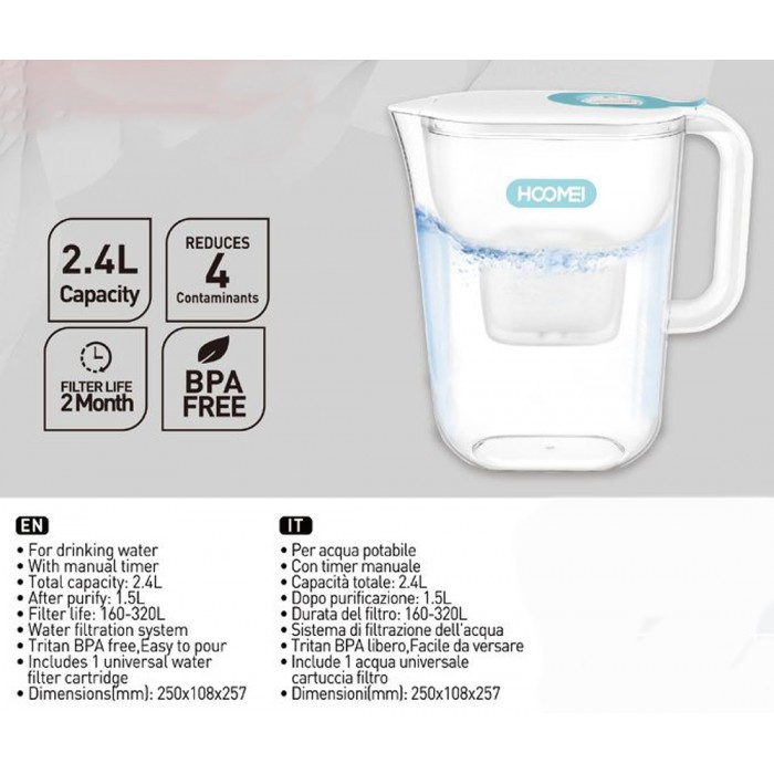 Κανάτα Σερβιρίσματος Πλαστική με Φίλτρο 2400ml 