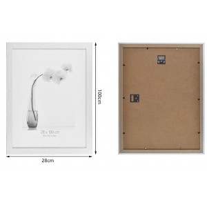 Κορνίζα Τοίχου Ξύλινη Λευκή 28x100cm ForHome 7930765