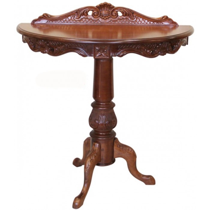 Κονσόλα Σκαλιστή Ξύλινη Καρυδιάς 86x43x78cm ForHome