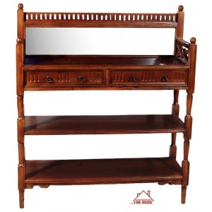 Ραφιέρα Ξύλινη Μαόνι 90x30x104cm ForHome 4429853