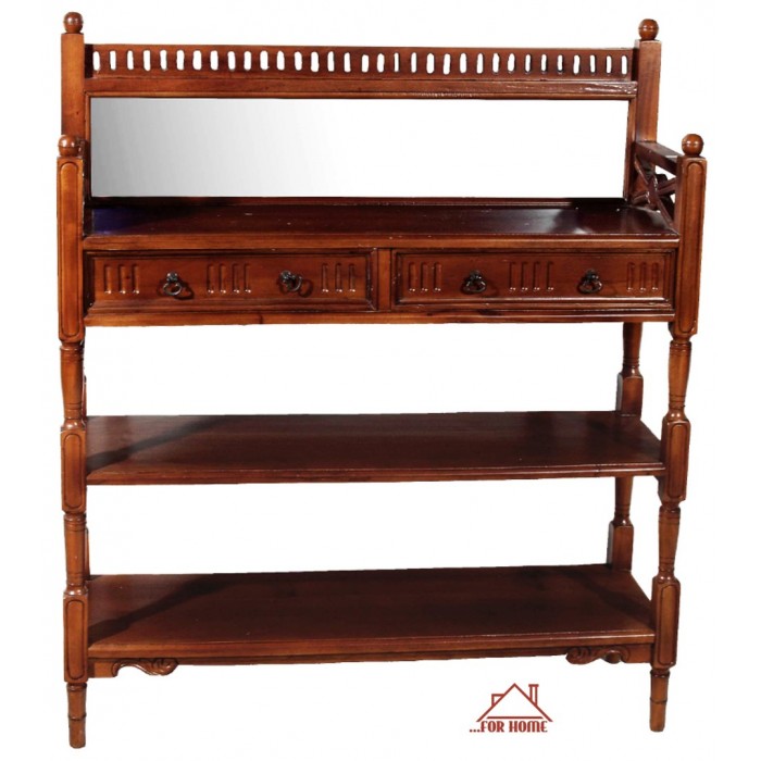 Ραφιέρα Ξύλινη Μαόνι 90x30x104cm ForHome