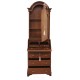 Βιτρίνα Ξύλινη Καρυδιάς με Σεκρετέρ 63x36x190cm Galifas