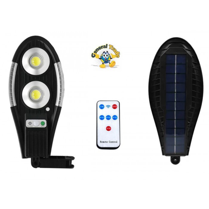 LED Αδιάβροχο Ηλιακό Επιτοίχιο Φωτιστικό 10W με Ανιχνευτή Κίνησης General Trade 