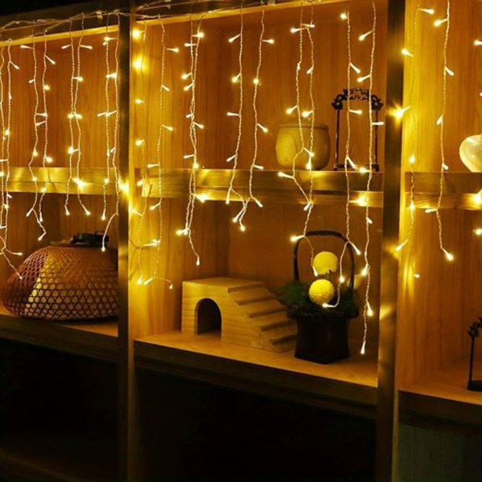 Λαμπάκια 96 LED 3 μέτρα βροχή θερμό χρώμα General Trade 6880030