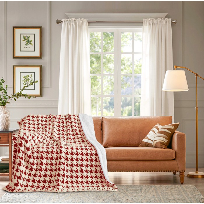 Κουβέρτα Προβατάκι Υπέρδιπλη Κοκκινη 220x240cm