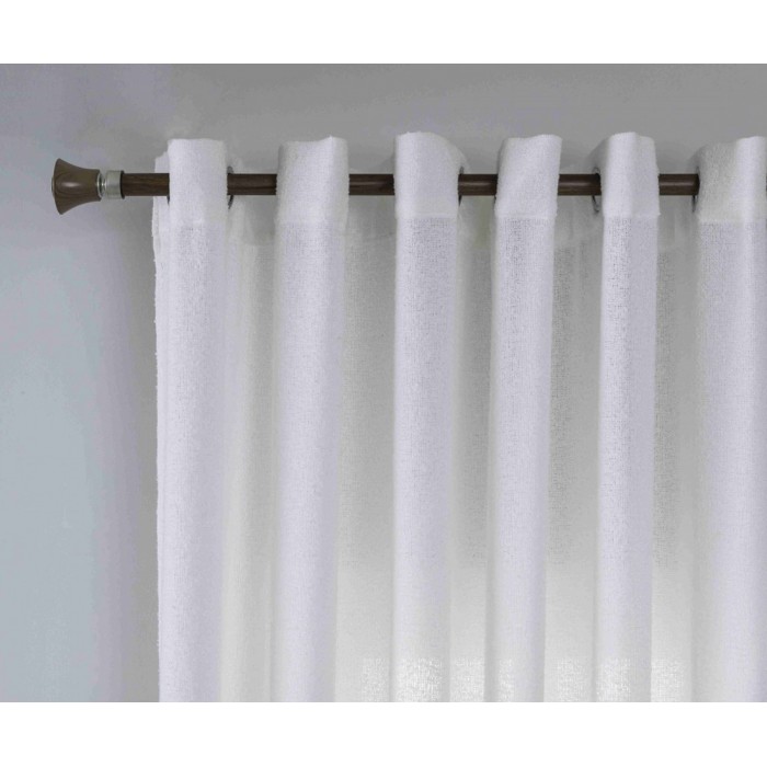 Κουρτίνα Με Κρίκο 270x285cm Λευκό ForHome