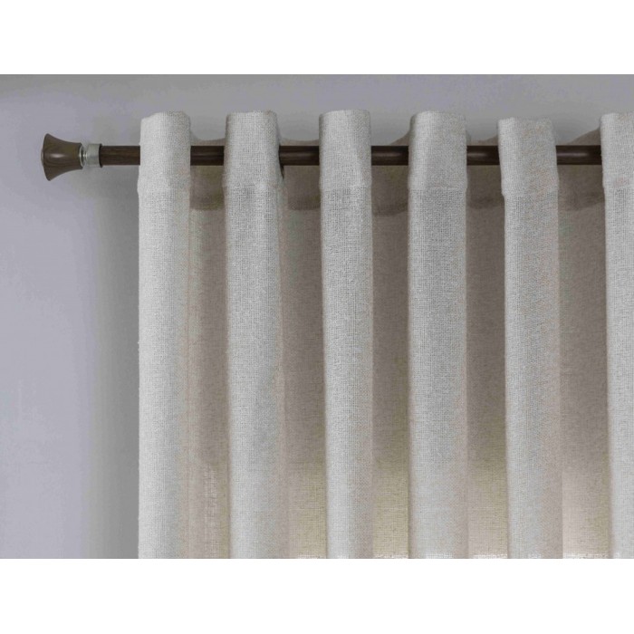Κουρτίνα Με Κρίκο 270x285cm Μπεζ ForHome