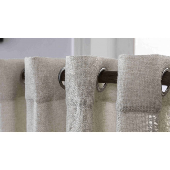 Κουρτίνα Με Κρίκο 270x285cm Μπεζ ForHome