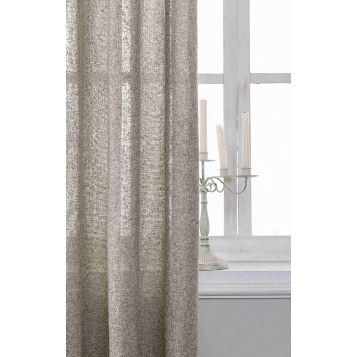 Κουρτίνα Με Κρίκο 270x285cm Καφέ ForHome