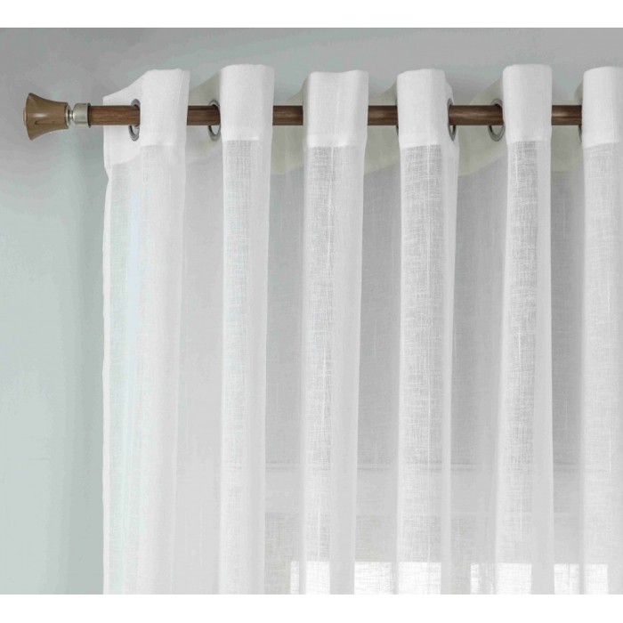 Κουρτίνα Με Κρίκο 270x290cm Λευκό ForHome 