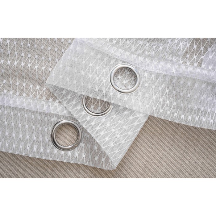 Κουρτίνα Με Κρίκο 270x295cm Λευκό ForHome 