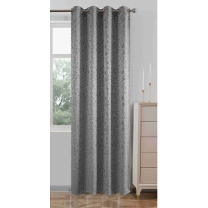 Κουρτίνα Με Κρίκο 140x260cm Γκρι ForHome 8599270