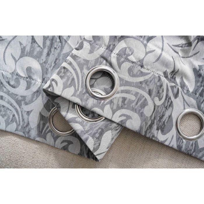 Κουρτίνα Με Κρίκο 140x260cm Γκρι ForHome