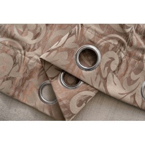 Κουρτίνα Με Κρίκο 140x260cm Καφέ ForHome 4450487