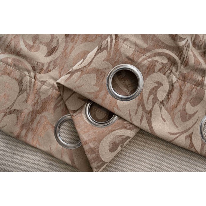 Κουρτίνα Με Κρίκο 140x260cm Καφέ ForHome