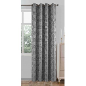 Κουρτίνα Με Κρίκο 140x260cm Γκρι ForHome 450485