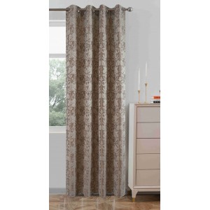 Κουρτίνα Με Κρίκο 140x260cm Καφέ ForHome 4450487