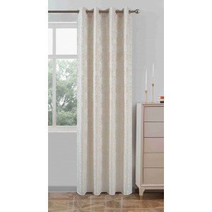 Κουρτίνα Με Κρίκο 140x260cm Μπεζ ForHome 450486