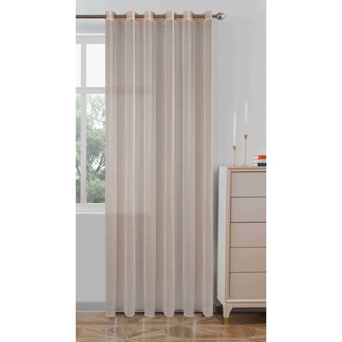 Κουρτίνα Με Κρίκο 270x295cm Σομόν ForHome