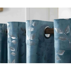 Κουρτίνα Βελούδινη με Κρίκο 275x260cm Πετρολ ForHome 6603654