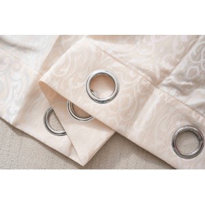 Κουρτίνα Με Κρίκο 140x260cm Μπεζ ForHome 4450489