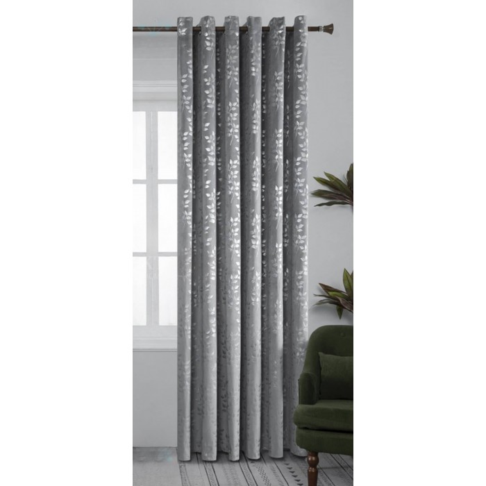 Κουρτίνα Βελούδινη με Κρίκο 275x260cm Γκρί ForHome 