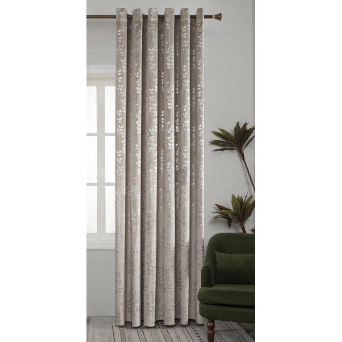 Κουρτίνα Βελούδινη με Κρίκο 275x260cm Μπέζ Ανοιχτό ForHome
