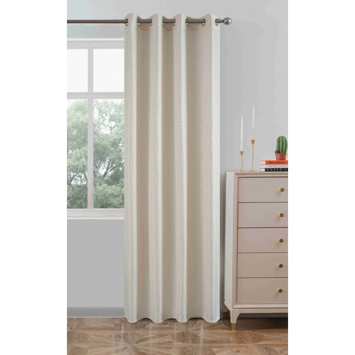 Κουρτίνα Με Κρίκο 140x260cm Μπεζ ForHome