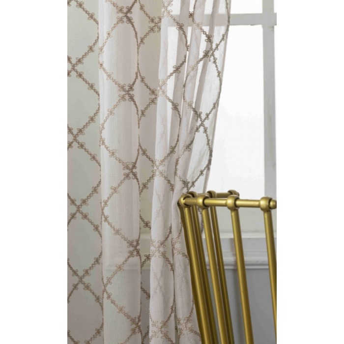 Κουρτίνα Λινό Ημιδιάφανο Με Κρίκο 140x270cm Μπεζ ForHome