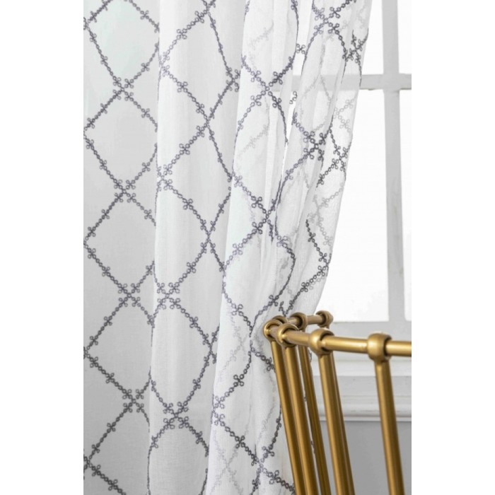 Κουρτίνα Λινό Ημιδιάφανο Με Κρίκο 140x270cm Λευκό ForHome