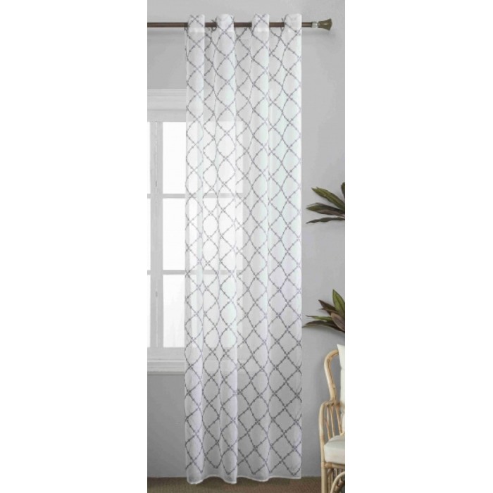 Κουρτίνα Λινό Ημιδιάφανο Με Κρίκο 140x270cm Λευκό ForHome