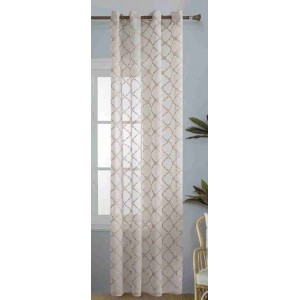 Κουρτίνα Λινό Ημιδιάφανο Με Κρίκο 140x270cm Μπεζ ForHome 4429903