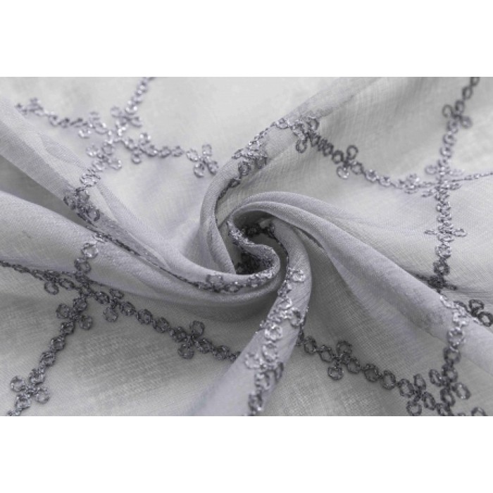 Κουρτίνα Λινό Ημιδιάφανο Με Κρίκο 140x270cm Γκρι ForHome