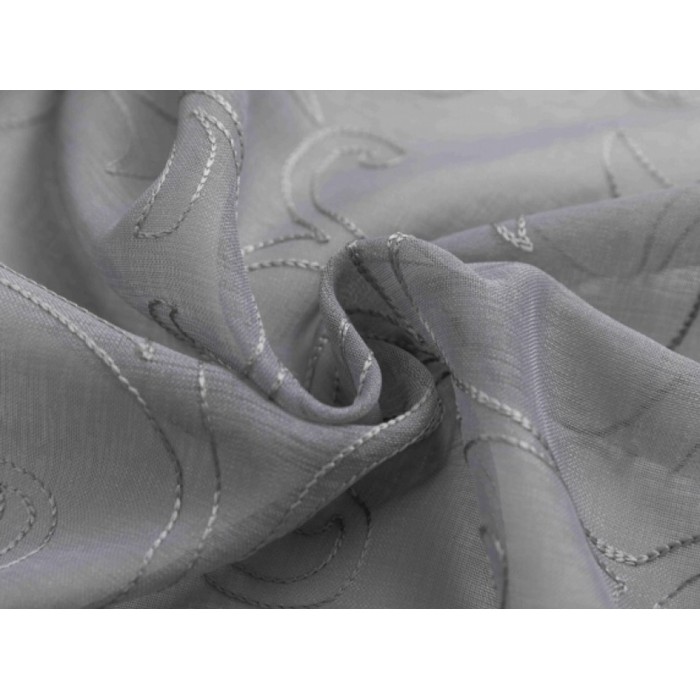 Κουρτίνα Λινό Ημιδιάφανο Με Κρίκο Γκρι 140x270cm ForHome