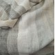 Κουρτίνα με Κρίκο Γάζα-Ριγέ Γκρι 270x285cm ForHome 4429939