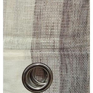 Κουρτίνα με Κρίκο Γάζα-Ριγέ Μπεζ 270x285cm ForHome 4429941