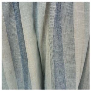 Κουρτίνα με Κρίκο Γάζα-Ριγέ Μπλε 200x140cm ForHome 4429944