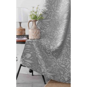 Κουρτίνα Με Τρέσα Γκρι Flower Sweet 270x280cm General Trade 5557292