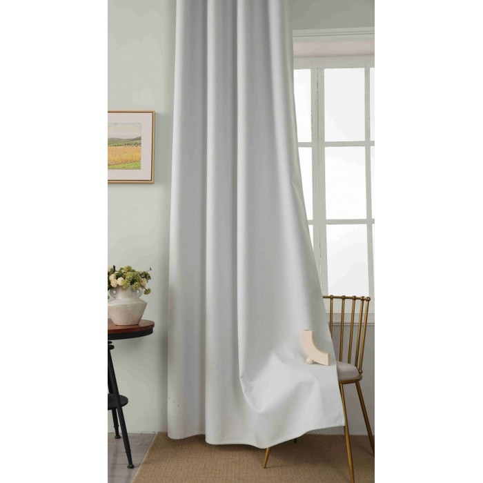 Κουρτίνα Ριγέ με Τρέσα Λευκό Wonderful 270x270cm ForHome