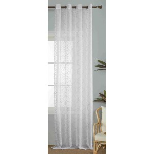 Κουρτίνα Έτοιμη με Κρίκο Λευκό 140x285cm ForHome 7925657